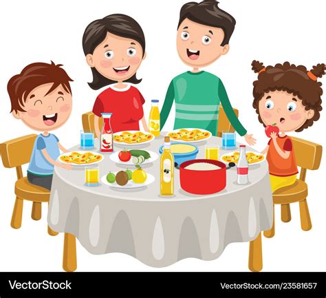 family eating together cartoons